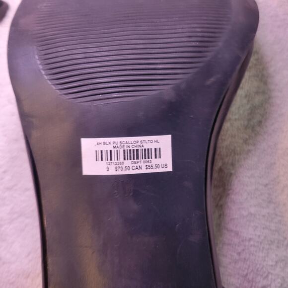 Torrid Black Faux Suede Ankle Strap Stiletto Heel Pumps Peep Toe Size 9W - Picture 9 of 11